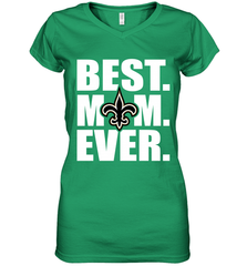 Best New Orleans Saints Mom Ever NFL Team Mother's Day Gift Women's V-Neck T-Shirt Women's V-Neck T-Shirt - amzapparel