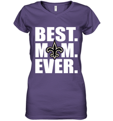 Best New Orleans Saints Mom Ever NFL Team Mother's Day Gift Women's V-Neck T-Shirt Women's V-Neck T-Shirt - amzapparel