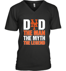 New York Mets Dad The Man The Myth The Legend Father's Day MLB Men's V-Neck T-Shirt Men's V-Neck T-Shirt - amzapparel