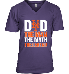 New York Mets Dad The Man The Myth The Legend Father's Day MLB Men's V-Neck T-Shirt Men's V-Neck T-Shirt - amzapparel