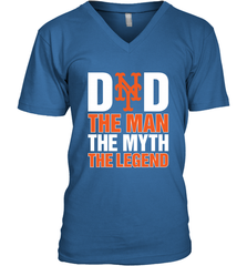 New York Mets Dad The Man The Myth The Legend Father's Day MLB Men's V-Neck T-Shirt Men's V-Neck T-Shirt - amzapparel