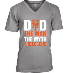 New York Mets Dad The Man The Myth The Legend Father's Day MLB Men's V-Neck T-Shirt Men's V-Neck T-Shirt - amzapparel