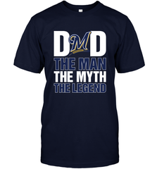 Milwaukee Brewers Dad The Man The Myth The Legend Father's Day MLB Men's T-Shirt Men's T-Shirt - amzapparel