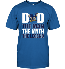 Milwaukee Brewers Dad The Man The Myth The Legend Father's Day MLB Men's T-Shirt Men's T-Shirt - amzapparel