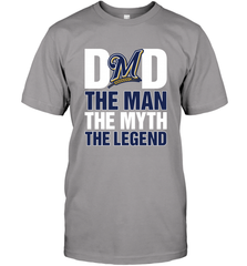 Milwaukee Brewers Dad The Man The Myth The Legend Father's Day MLB Men's T-Shirt Men's T-Shirt - amzapparel