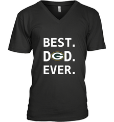 Best Green Bay Packers Dad Best Dad Ever NFL Football Fathers Day Men's V-Neck T-Shirt Men's V-Neck T-Shirt - amzapparel