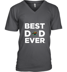 Best Minnesota Wild Dad Ever Hockey NHL Fathers Day GIft For Daddy Men's V-Neck T-Shirt Men's V-Neck T-Shirt - amzapparel