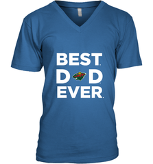 Best Minnesota Wild Dad Ever Hockey NHL Fathers Day GIft For Daddy Men's V-Neck T-Shirt Men's V-Neck T-Shirt - amzapparel