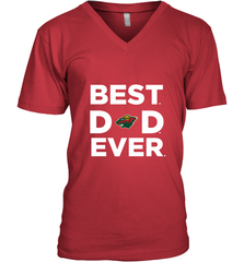 Best Minnesota Wild Dad Ever Hockey NHL Fathers Day GIft For Daddy Men's V-Neck T-Shirt Men's V-Neck T-Shirt - amzapparel