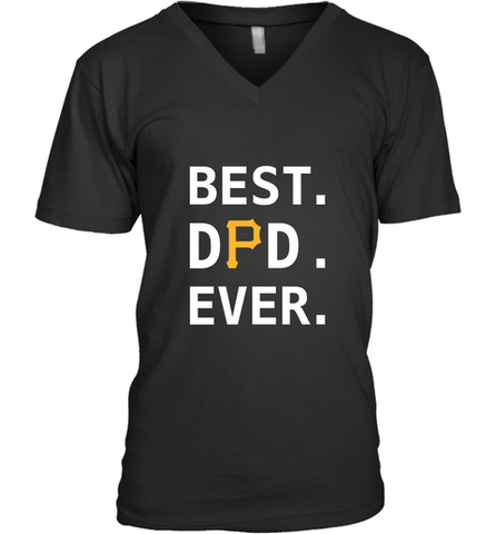 Best Pittsburgh Pirates Dad Ever Baseball MLB Fathers Day Men's V-Neck T-Shirt Men's V-Neck T-Shirt / Black / S Men's V-Neck T-Shirt - amzapparel