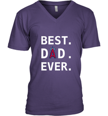 Best Los Angeles Angels Dad Ever Baseball MLB Fathers Day Men's V-Neck T-Shirt Men's V-Neck T-Shirt - amzapparel