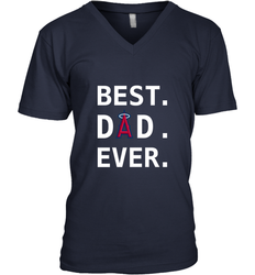 Best Los Angeles Angels Dad Ever Baseball MLB Fathers Day Men's V-Neck T-Shirt