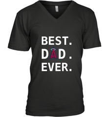 Best Los Angeles Angels Dad Ever Baseball MLB Fathers Day Men's V-Neck T-Shirt Men's V-Neck T-Shirt - amzapparel
