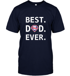 Best Philadelphia Phillies Dad Ever Baseball MLB Fathers Day Men's T-Shirt