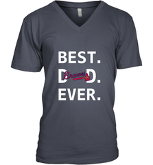 Best Atlanta Braves Dad Ever Baseball MLB Fathers Day Men's V-Neck T-Shirt Men's V-Neck T-Shirt - amzapparel