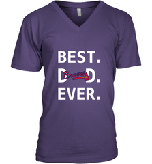 Best Atlanta Braves Dad Ever Baseball MLB Fathers Day Men's V-Neck T-Shirt Men's V-Neck T-Shirt - amzapparel