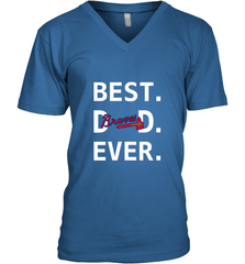 Best Atlanta Braves Dad Ever Baseball MLB Fathers Day Men's V-Neck T-Shirt Men's V-Neck T-Shirt - amzapparel