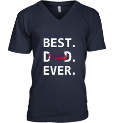 Best Atlanta Braves Dad Ever Baseball MLB Fathers Day Men's V-Neck T-Shirt