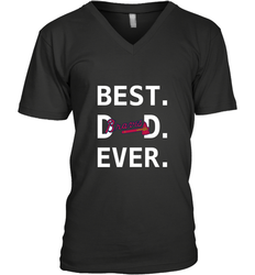Best Atlanta Braves Dad Ever Baseball MLB Fathers Day Men's V-Neck T-Shirt