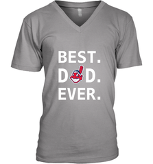 Best Cleveland Indians Dad Ever Baseball MLB Fathers Day Men's V-Neck T-Shirt Men's V-Neck T-Shirt - amzapparel