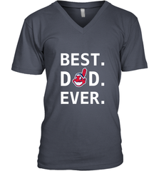 Best Cleveland Indians Dad Ever Baseball MLB Fathers Day Men's V-Neck T-Shirt Men's V-Neck T-Shirt - amzapparel