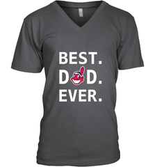 Best Cleveland Indians Dad Ever Baseball MLB Fathers Day Men's V-Neck T-Shirt Men's V-Neck T-Shirt - amzapparel