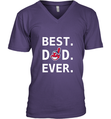 Best Cleveland Indians Dad Ever Baseball MLB Fathers Day Men's V-Neck T-Shirt Men's V-Neck T-Shirt - amzapparel