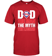 Philadelphia Phillies Dad The Man The Myth The Legend Father's Day MLB Men's T-Shirt Men's T-Shirt - amzapparel