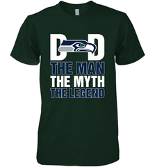 Seattle Seahawks Dad The Man The Myth The Legend NFL Father's Day Men's Premium T-Shirt Men's Premium T-Shirt - amzapparel
