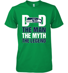Seattle Seahawks Dad The Man The Myth The Legend NFL Father's Day Men's Premium T-Shirt Men's Premium T-Shirt - amzapparel