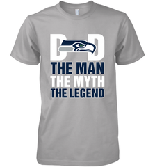 Seattle Seahawks Dad The Man The Myth The Legend NFL Father's Day Men's Premium T-Shirt Men's Premium T-Shirt - amzapparel