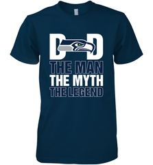 Seattle Seahawks Dad The Man The Myth The Legend NFL Father's Day Men's Premium T-Shirt Men's Premium T-Shirt - amzapparel