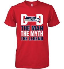 Seattle Seahawks Dad The Man The Myth The Legend NFL Father's Day Men's Premium T-Shirt Men's Premium T-Shirt - amzapparel