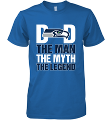 Seattle Seahawks Dad The Man The Myth The Legend NFL Father's Day Men's Premium T-Shirt Men's Premium T-Shirt - amzapparel