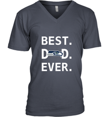 Best Seattle Seahawks Dad Best Dad Ever NFL Football Fathers Day Men's V-Neck T-Shirt Men's V-Neck T-Shirt - amzapparel