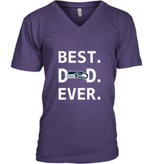 Best Seattle Seahawks Dad Best Dad Ever NFL Football Fathers Day Men's V-Neck T-Shirt Men's V-Neck T-Shirt - amzapparel