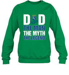 Kansas City Royals Dad The Man The Myth The Legend Father's Day MLB Crewneck Sweatshirt Crewneck Sweatshirt - amzapparel