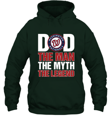 Washington Nationals Dad The Man The Myth The Legend Father's Day MLB Hooded Sweatshirt Hooded Sweatshirt - amzapparel