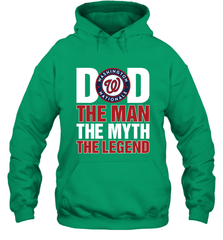 Washington Nationals Dad The Man The Myth The Legend Father's Day MLB Hooded Sweatshirt Hooded Sweatshirt - amzapparel