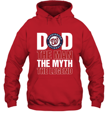 Washington Nationals Dad The Man The Myth The Legend Father's Day MLB Hooded Sweatshirt Hooded Sweatshirt - amzapparel