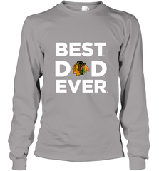 Best Chicago Blackhawks Dad Ever Hockey NHL Fathers Day GIft For Daddy Long Sleeve T-Shirt Long Sleeve T-Shirt - amzapparel
