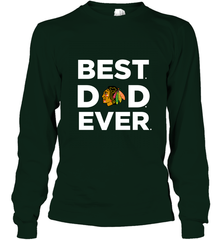 Best Chicago Blackhawks Dad Ever Hockey NHL Fathers Day GIft For Daddy Long Sleeve T-Shirt Long Sleeve T-Shirt - amzapparel