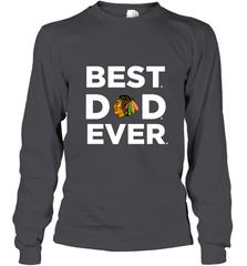 Best Chicago Blackhawks Dad Ever Hockey NHL Fathers Day GIft For Daddy Long Sleeve T-Shirt Long Sleeve T-Shirt - amzapparel