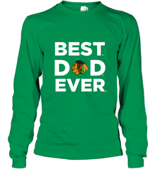 Best Chicago Blackhawks Dad Ever Hockey NHL Fathers Day GIft For Daddy Long Sleeve T-Shirt Long Sleeve T-Shirt - amzapparel