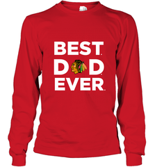 Best Chicago Blackhawks Dad Ever Hockey NHL Fathers Day GIft For Daddy Long Sleeve T-Shirt Long Sleeve T-Shirt - amzapparel