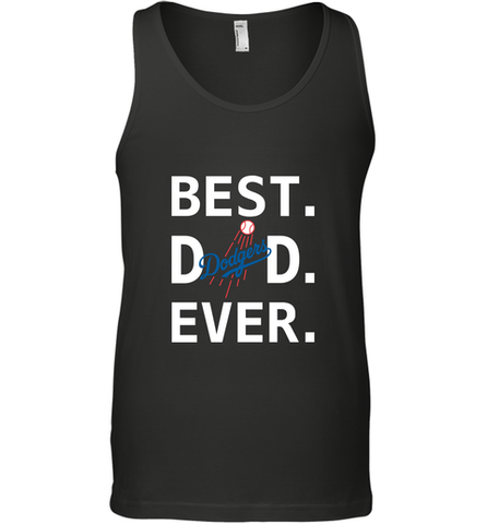 Best Los Angeles Dodgers Dad Ever Baseball MLB Fathers Day Men's Tank Top Men's Tank Top / Black / XS Men's Tank Top - amzapparel