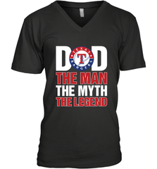 Texas Rangers Dad The Man The Myth The Legend Father's Day MLB Men's V-Neck T-Shirt Men's V-Neck T-Shirt - amzapparel
