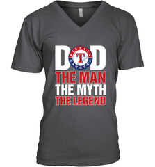 Texas Rangers Dad The Man The Myth The Legend Father's Day MLB Men's V-Neck T-Shirt Men's V-Neck T-Shirt - amzapparel
