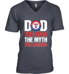 Texas Rangers Dad The Man The Myth The Legend Father's Day MLB Men's V-Neck T-Shirt Men's V-Neck T-Shirt - amzapparel