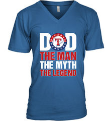 Texas Rangers Dad The Man The Myth The Legend Father's Day MLB Men's V-Neck T-Shirt Men's V-Neck T-Shirt - amzapparel